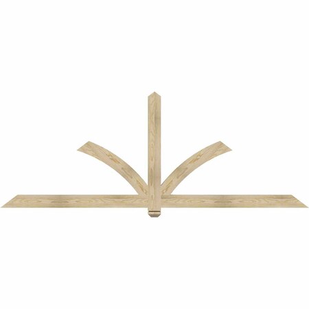 Ekena Millwork Redmond Rough Sawn Timber Gable Bracket, Douglas Fir, 96"W x 36"H x 2"D x 4"F, 9/12 Pitch GBW096X36X0204RED00RDF